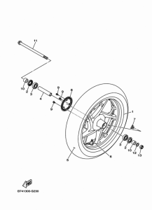 CZD300A Переднее колесо