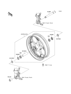 ZX1400 Переднее колесо