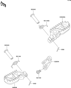 KX500 Подножки