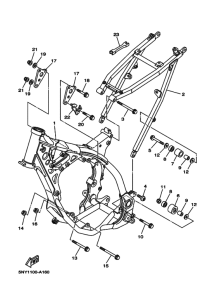 YZ125 YZ125P Frame comp