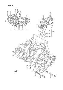 RMX250 Картер двигателя