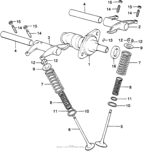 XL250 Распределительный вал и клапана