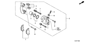 NSS250 (ABS) Задний суппорт