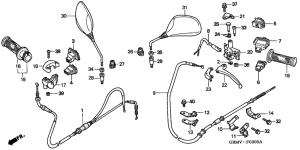 SFX50 Handle lever / switch / cable