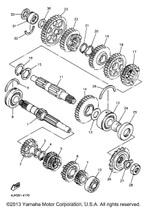 YZF600RJ Трансмиссия