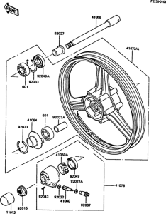 ZX550 Переднее колесо