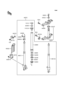 KMX80 Передняя вилка