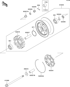  Задняя ступица колеса