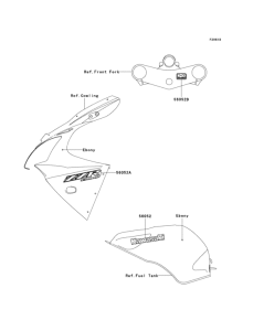 ZX600 Наклейки(черное дерево)(j8f)