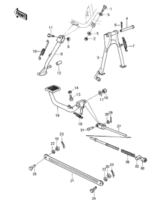 KZ550 Stands / brake pedal
