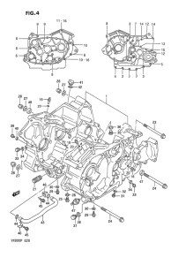 VX800 Картер двигателя