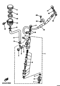 YZ250 YZ250U Задний тормозной цилиндр