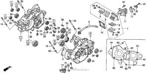 CR125R Картер двигателя