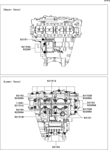 ZX1000 Болты крепления картера