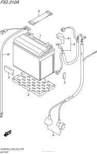 DL650X (ABS) Аккумулятор