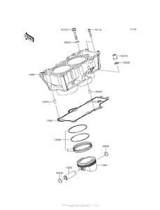 EX650 Цилиндр и поршни