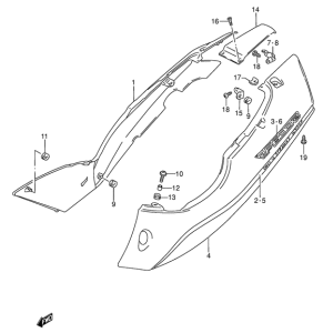 RF600 Обтекатель задний