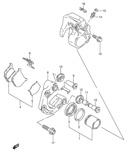GN250 Передний суппорт тормозной