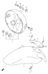 GSF600 Переднее крыло