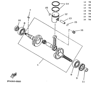 CW50 Коленчатый вал и поршни