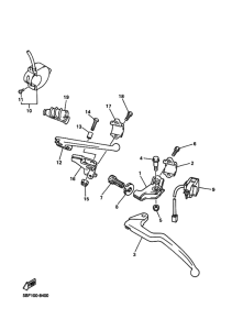 WR400F Interruptor  manillar&palanc