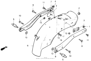 CMX450 Задний бампер