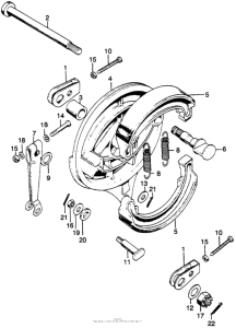 CB350 Задний тормоз