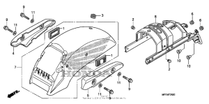 VT750C2 Задний бампер