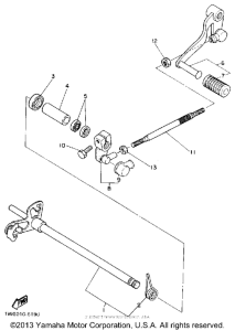 FZR400A Вал переключения