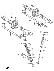 GSF1200S (ABS) Распределительный вал  /  клапана