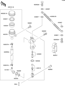 EX250 Задний торм цилиндр