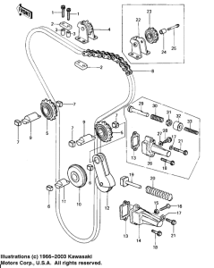 KZ650 Цепь грм / натяжное устройство