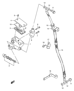 GN250 Передний тормозной цилиндр