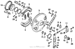 CB400 Cb40ti front brake panel