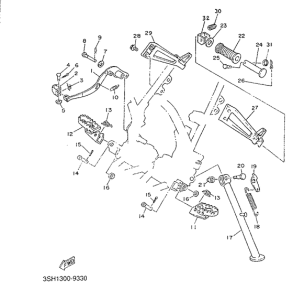 TDR125 Stand. footrest