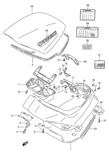 GSX250 Крышка багажника и замок