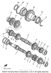 XJ700S Трансмиссия