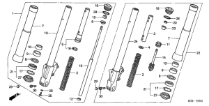 VTX1800C Вилка передней оси
