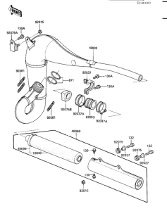 KX500 Muffler comp