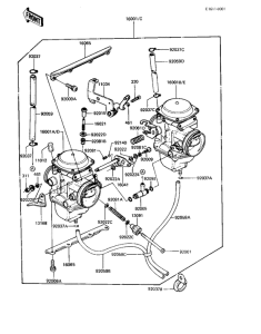 KZ1000 Carburetor assy