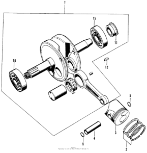CL90 Коленчатый вал и поршни