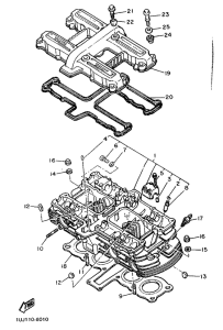 FZ600 Головка цилиндров