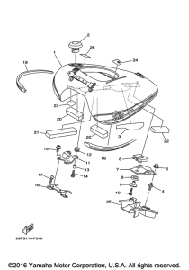 XV1900CU Топливный бак