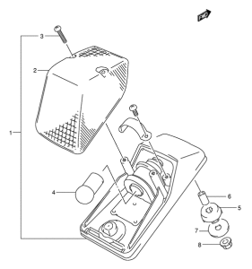 DR350 Задний фонарь
