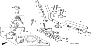 CBF500 (ABS) Handle pipe / top bridge