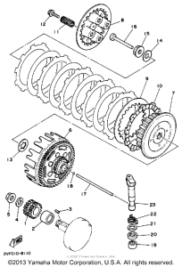 YZ80W (Motocross) Сцепление