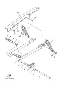 YBR125ED Rear arm & suspension