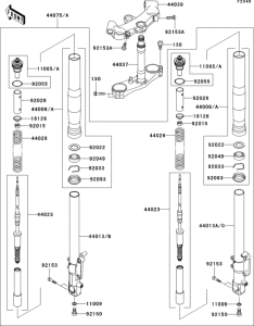 ZX1200 Front fork(b1h / b2h)