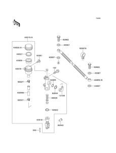KLE500 Задний торм цилиндр