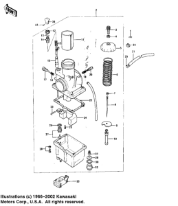 KX125 Carburetor assy